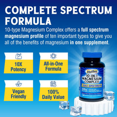 Capsules and bottle highlighting sleep support benefits
