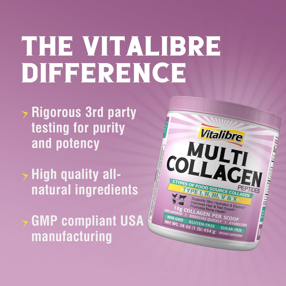 Collagen powder dissolving in coffee or beverage