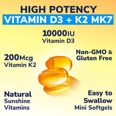Ingredients overview for D3 and K2 MK-7