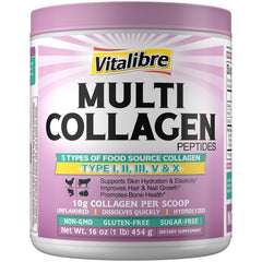 Vitalibre Multi Collagen Powder bottle front 16oz