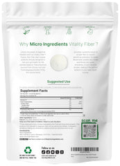 Chicory root inulin and FOS ingredients list for Vitality Fiber