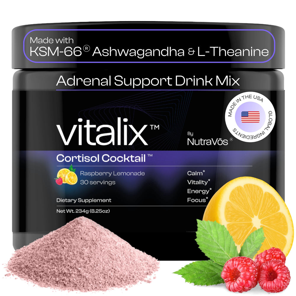 Vitalix Raspberry Lemonade drink mix front label
