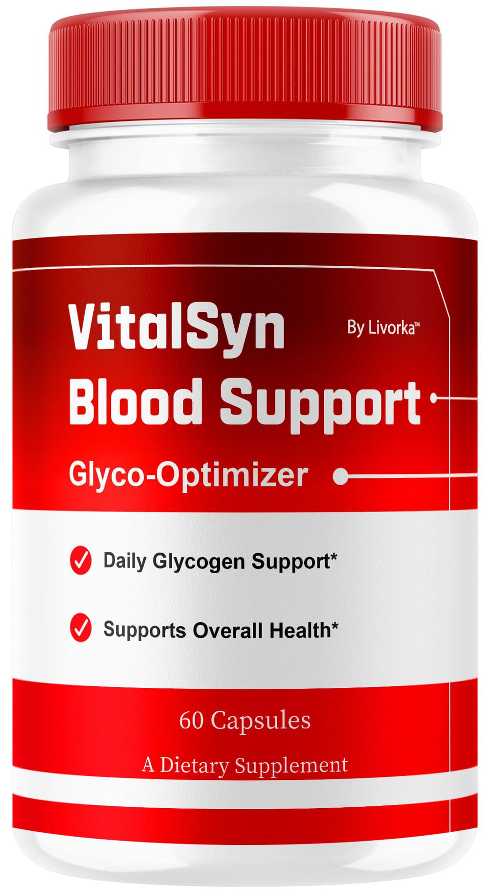 Vitalsyn Blood Support capsules bottle front label