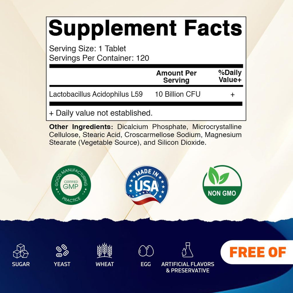 Close-up of Vitamatic bottle cap for probiotic supplement