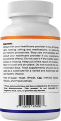 Close-up of nutrition facts label on Vitamatic probiotic