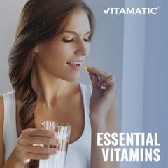 Close-up image of Vitamatic ADK capsules