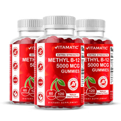 Vitamatic Vitamin B12 5000 mcg Gummies bottle - 120 count