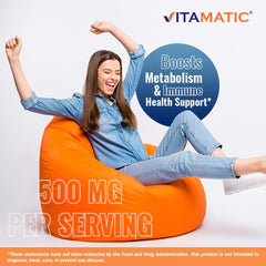 USA GMP seal on Vitamatic B6 packaging