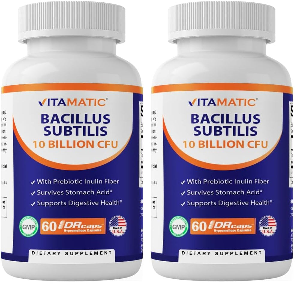 Vitamatic Bacillus Subtilis DR Capsule bottle label