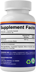 Close-up of a Vitamatic Berberine 500mg capsule