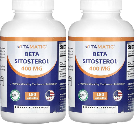 Vitamatic Beta SItosterol 400 mg bottle label