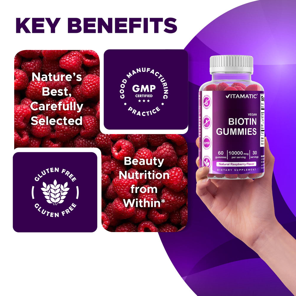Vegan-friendly, pectin-based Biotin Gummies ingredients
