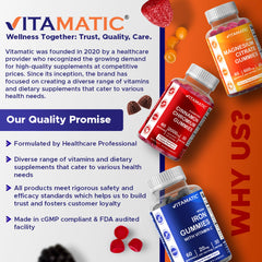 Two-bottle set included in the Vitamatic Biotin Gummies pack