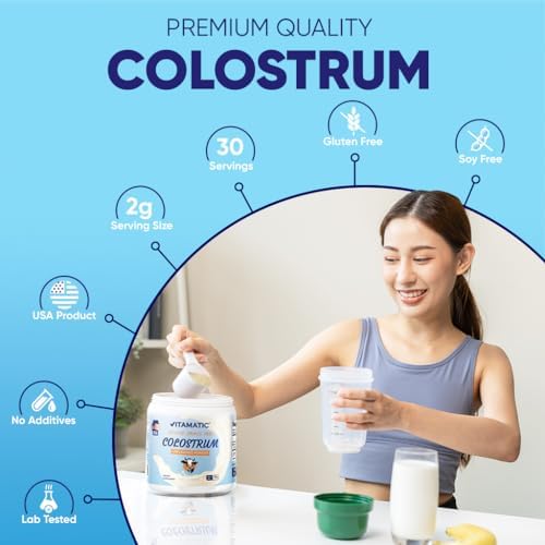Scoop measuring 2g of colostrum powder