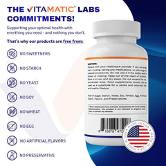 Close-up of Vitamatic calcium tablets – easy-to-swallow design