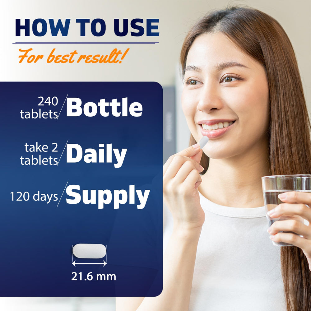 Close-up of Vitamatic calcium tablets for bone support