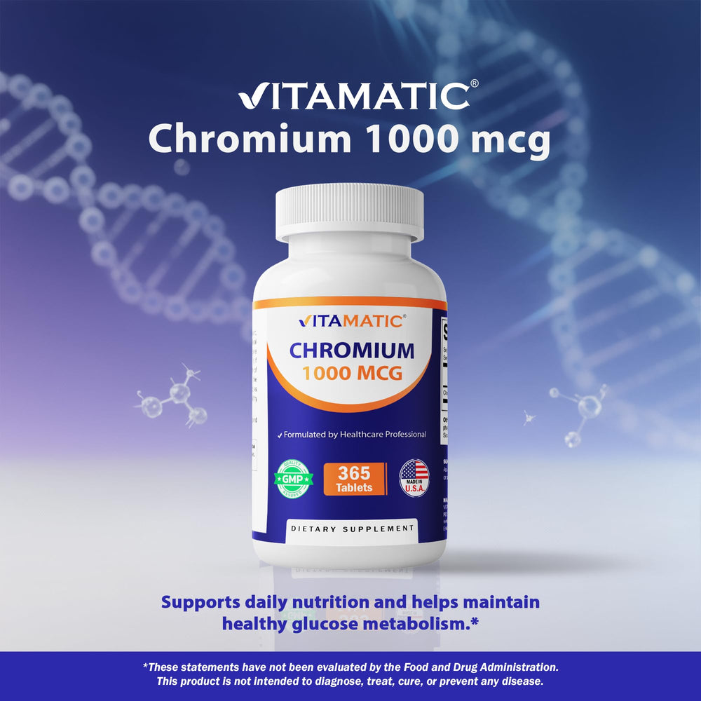 Close-up of Chromium 1000 mcg tablet