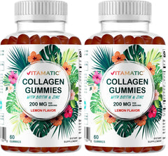 Vitamatic collagen gummies tropical flavor front view