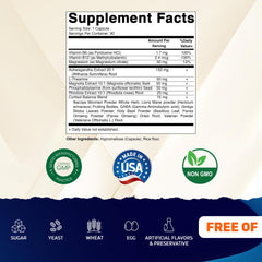 Close-up of Vitamatic bottle label highlighting ingredients