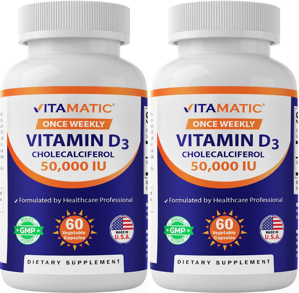 Vitamatic D3 50K IU two-pack packaging