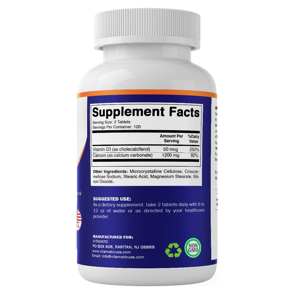 Dosage instructions showing 2 tablets per serving