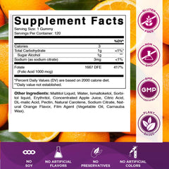 Vitamatic Folic Acid Gummies bottle angled view
