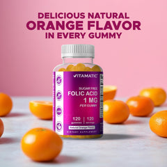 Orange-flavored Vitamatic Folic Acid Gummies