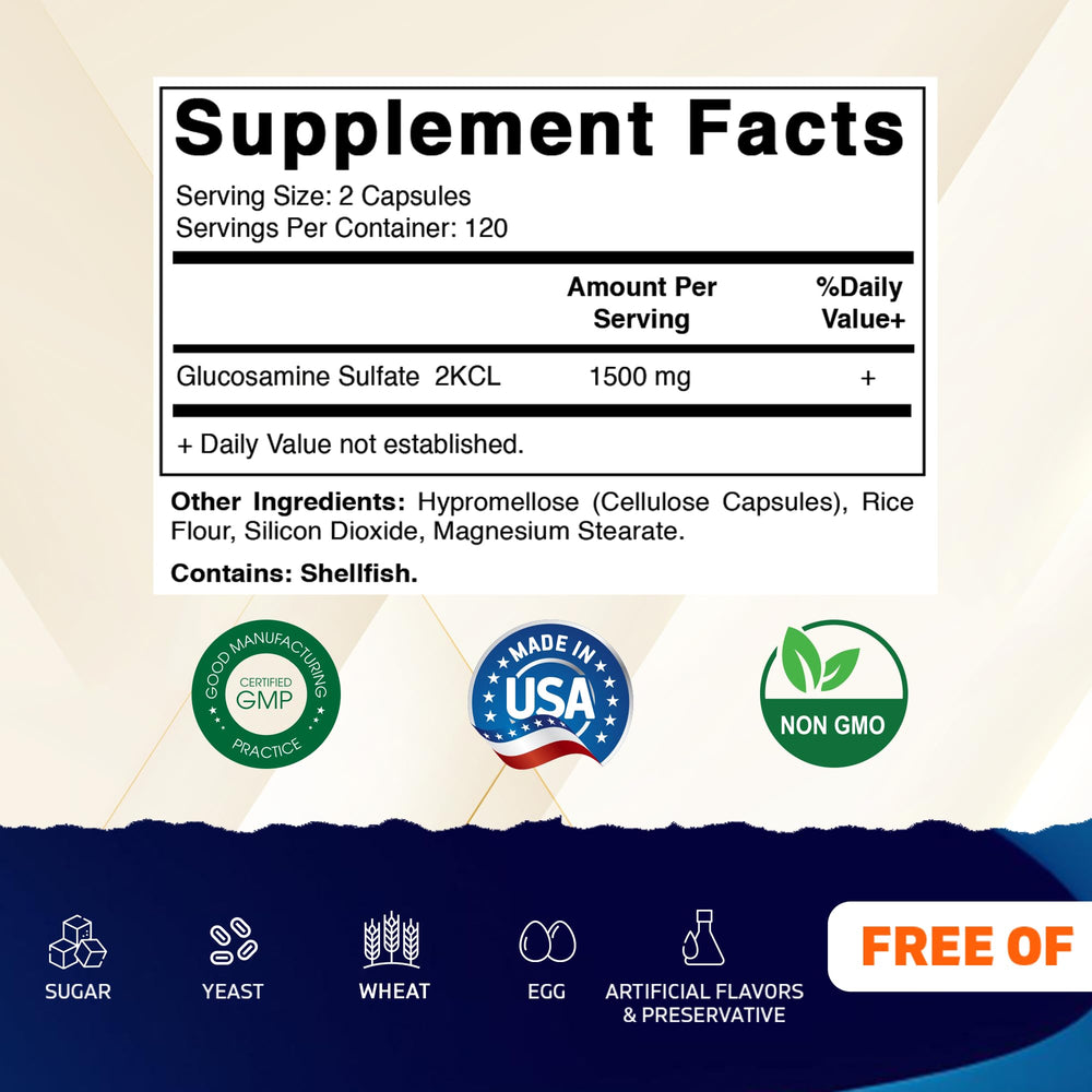 Back view showing serving size on Vitamatic bottle