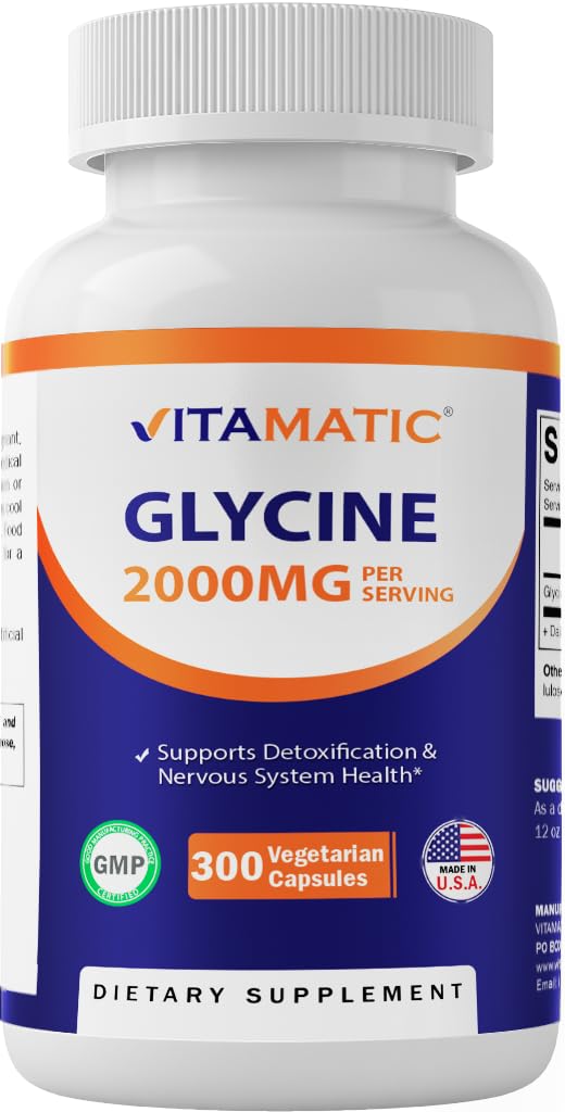 Vitamatic Glycine 2000mg bottle – hero image
