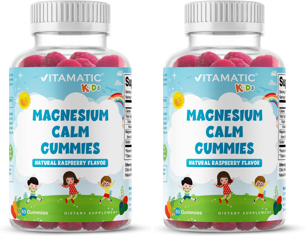 Bottle of Vitamatic Kids Magnesium Calm Gummies