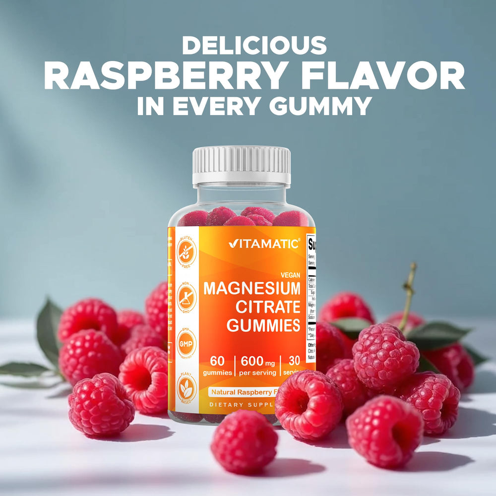 Close-up of raspberry-flavored gummies