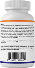 Nutrition facts panel for Vitamatic Melatonin 10 mg tablets