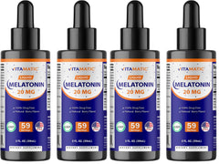 Vitamatic Melatonin Berry Drops bottle shows natural berry flavor for convenient bedtime use.