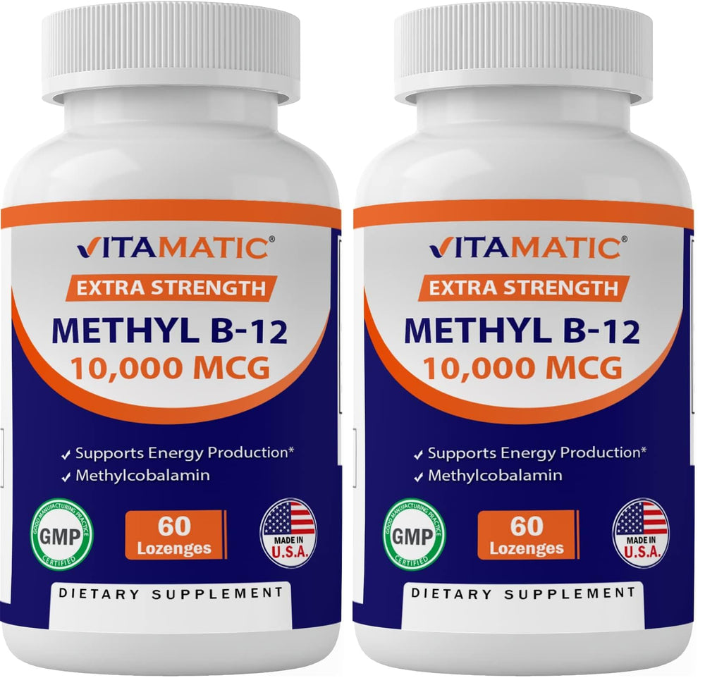 Vitamatic Methyl B12 10,000 mcg lozenge bottle label