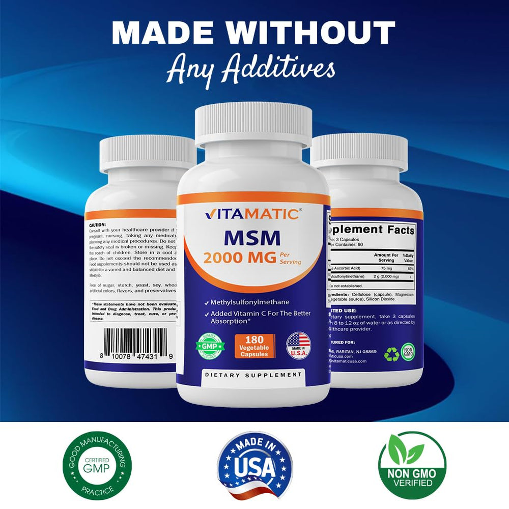 USA GMP compliant facility indication on packaging