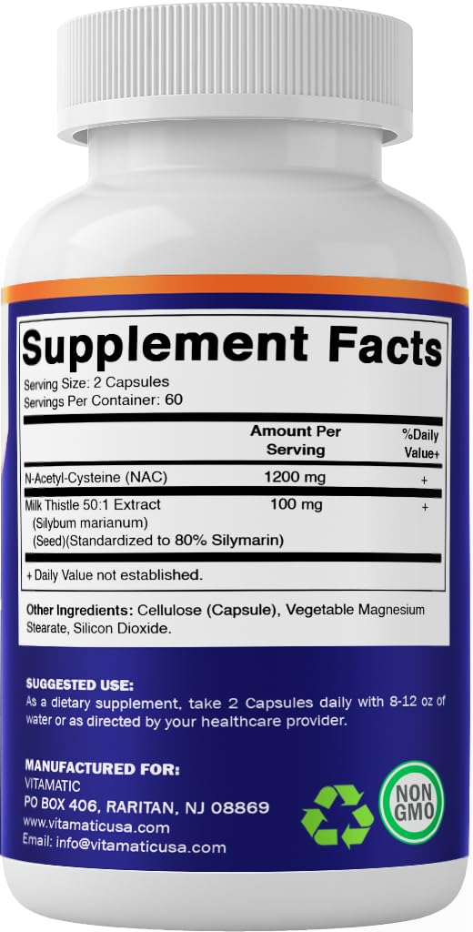 Close-up of Vitamatic NAC product packaging