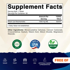 Front label of Vitamatic Niacinamide 1000 mg bottle