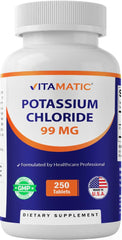 Vitamatic Potassium 99mg 250-tablet bottle label