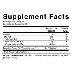 Close-up of Vitamatic Pumpkin Seed Oil Softgel capsules
