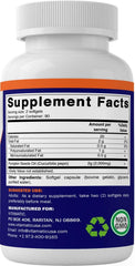 Back label details of Vitamatic Pumpkin Seed Oil Softgels