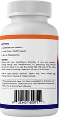Dietary supplement bottle with pumpkin seed oil softgels and packaging
