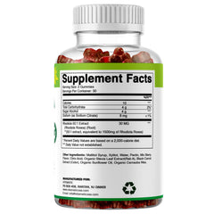 Serving size and 1500 mg rhodiola equivalent on label