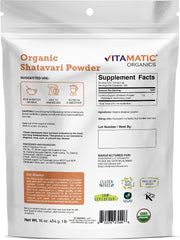 Vitamatic Shatavari root image underscores traditional herb origin and natural purity