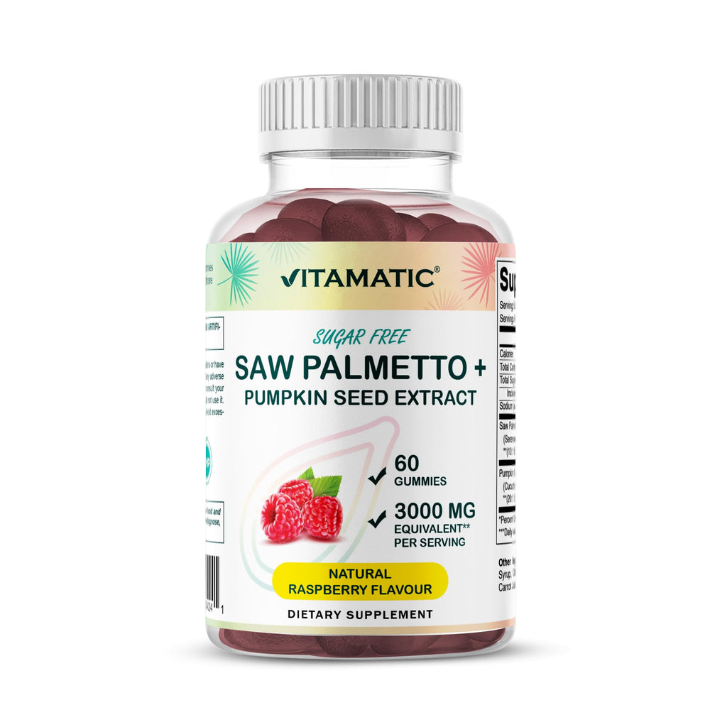 Vitamatic Sugar-Free Saw Palmetto with Pumpkin Seed bottle front