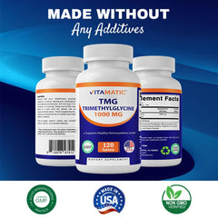 GMP-compliant facility emblem with Vitamatic branding