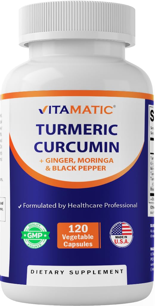 Vitamatic Turmeric Curcumin bottle front label