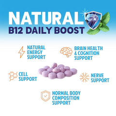 Vegan sugar-free Vitamin B12 supplement packaging