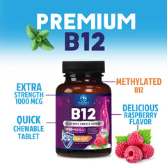 60-day supply of Vitamin B12 methylcobalamin tablets