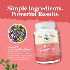 Gummy vitamin B12 promoting energy and mood support