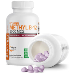 Energy & brain support Vitamin B12 Methylcobalamin label